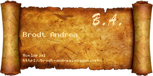 Brodt Andrea névjegykártya